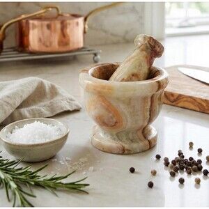 Green Onyx Mini Mortar and Pestle - 2.25" Tiny Herb Grinder & Pill Crusher